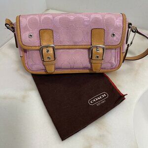 Vintage Y2K pink Coach Signature Mini Field Bag/Cross Body 6844 with Dust Bag